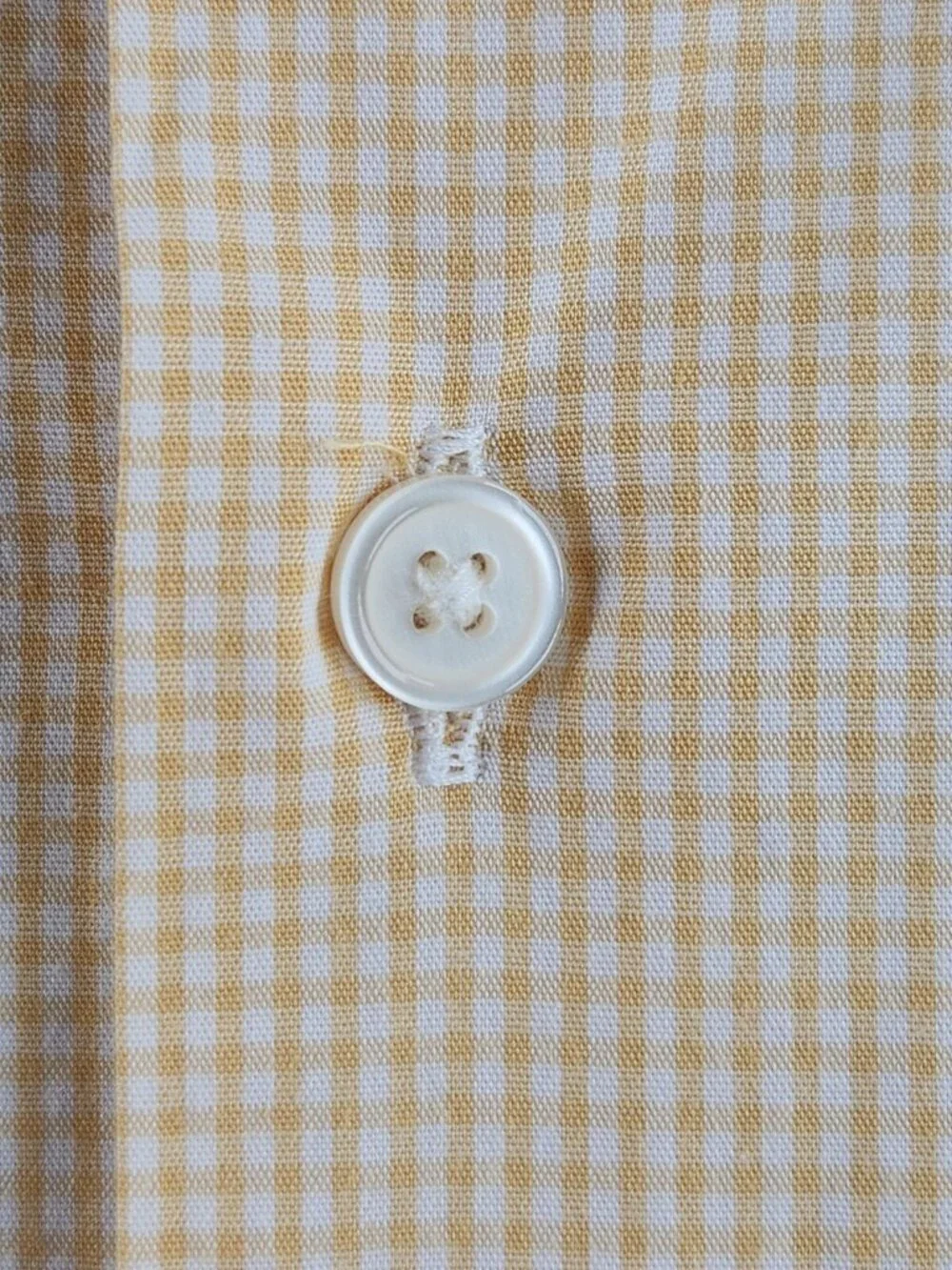 NWT Banana Republic Long Sleeve Button Up Shirt Yellow Check Medium Slim Men